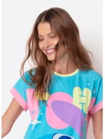 Camisola manga curta viscolycra feminina stitch