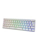 Teclado gamer mecânico royal precision, blue switch, abnt2, rgb branco warrior - tc311