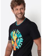 Pijama manga curta masculino space food