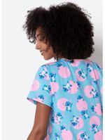 Camisola manga curta algodão feminina stitch