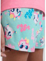 Pijama manga curta feminino unicórnio aloha