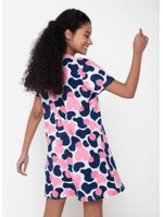 Camisola manga curta algodão feminino vaca romântica