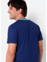 Pijama manga curta algodão masculino tubarão aloha