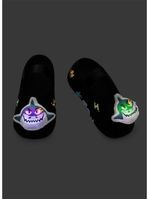 Meia sapatilha antiderrapante com led bebê menino tubarão rockstar