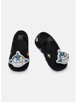 Meia sapatilha antiderrapante com led bebê menino tubarão rockstar