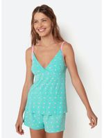 Pijama regata microfibra feminino unicórnio aloha