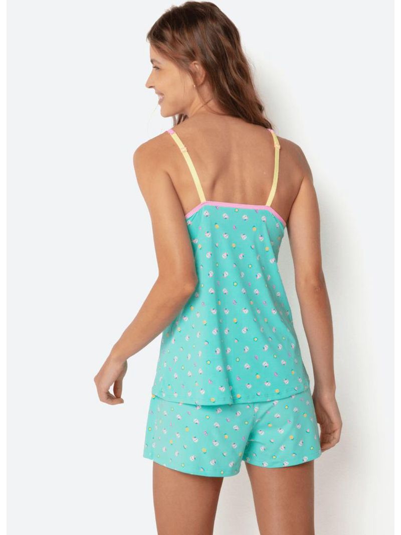 Pijama regata microfibra feminino unicórnio aloha