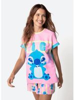 Pijama manga curta viscolycra feminino stitch