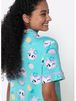 Pijama manga curta viscolycra feminino unicórnio aloha