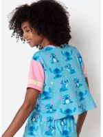Pijama manga curta viscolycra feminino stitch