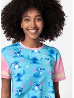 Pijama manga curta viscolycra feminino stitch