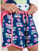 Pijama manga curta viscolycra feminino panda miami