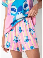 Pijama manga curta viscolycra feminino stitch