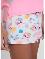 Pijama manga curta viscolycra feminino unicórnio aloha