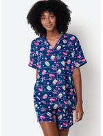 Pijama manga curta viscose feminino panda miami