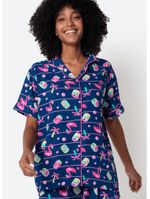 Pijama manga curta viscose feminino panda miami