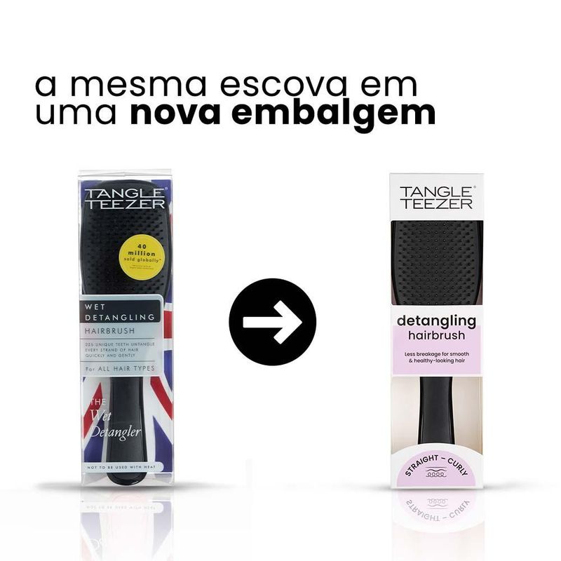 Escova de cabelo tangle teezer - the wet detangler