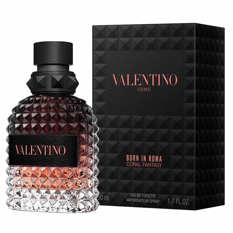 Perfume coral fantasy uomo valentino born in roma eau de toilette masculino