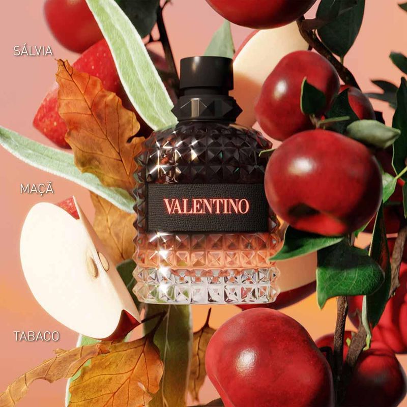 Perfume coral fantasy uomo valentino born in roma eau de toilette masculino