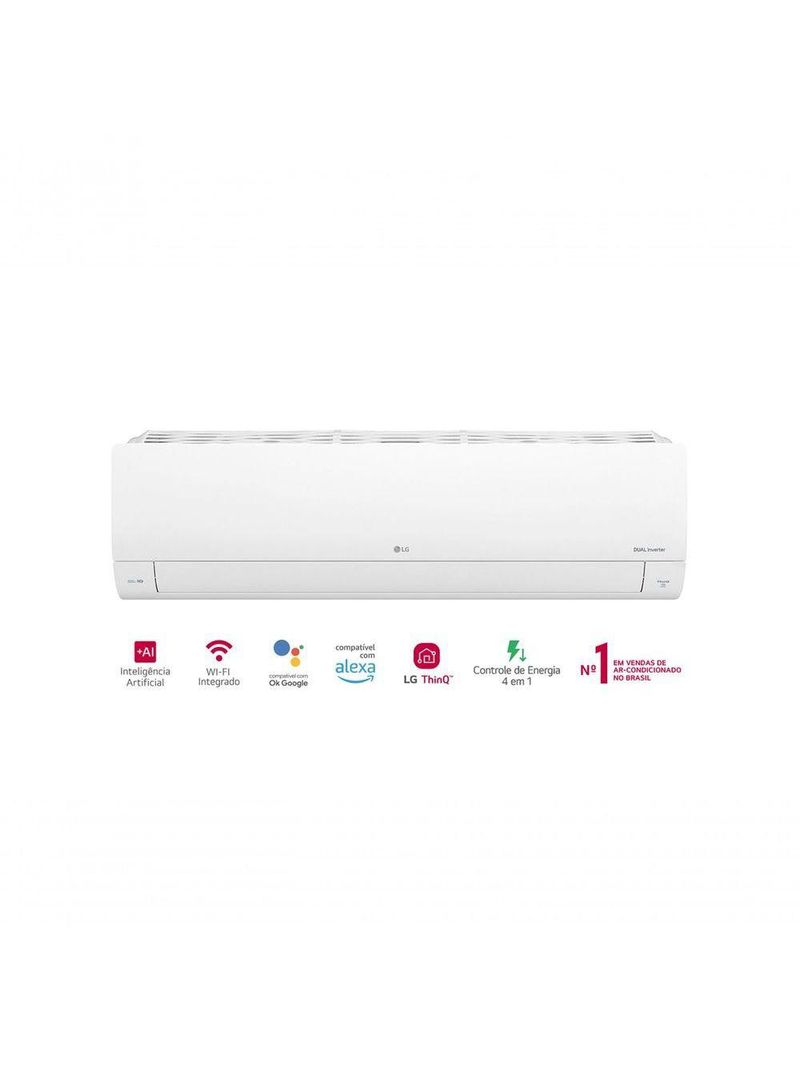 Ar Condicionado LG Dual Inverter Voice +AI 24000 BTUs Quente-Frio 220V