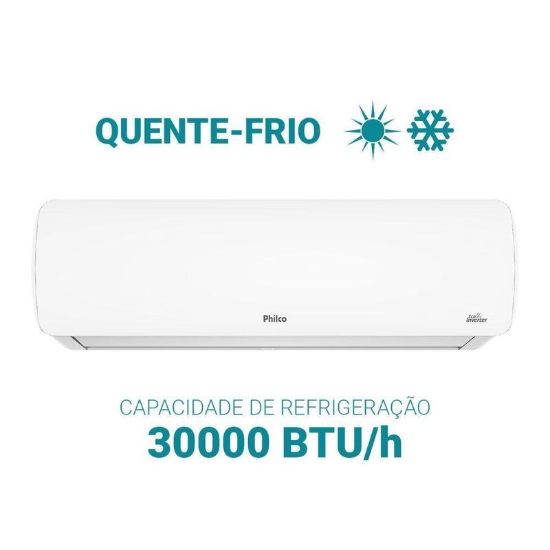 Ar Condicionado Split Inverter Philco 30000 BTUs Quente e Frio 220V PAC30QC