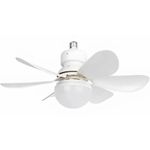 Mini Ventilador de Teto Super Silencioso 40W 3 Velocidades com Lâmpada LED Controle Remoto 52cm 110V
