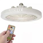 Ventilador de Teto Grupo Shopmix Silencioso com Luminária LED Branco Bivolt