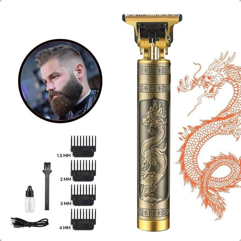 Aparador De Pelo T9 Dourado 110v-240v Profissional
