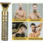 Aparador De Pelo T9 Dourado 110v-240v Profissional