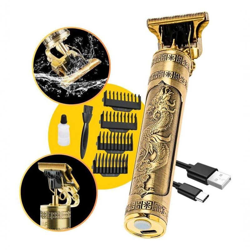Aparador De Pelo T9 Dourado 110v-240v Profissional