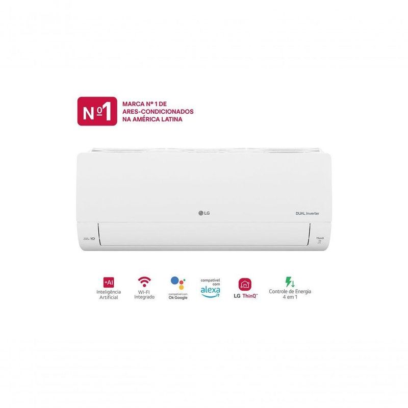Ar Condicionado LG Dual Inverter AI Voice 9000 BTUs Quente/Frio 220V