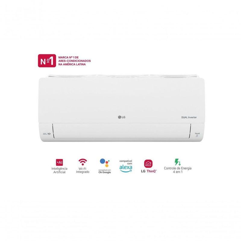 Ar Condicionado LG Dual Inverter AI Voice 24000 BTUs Quente/Frio 220V