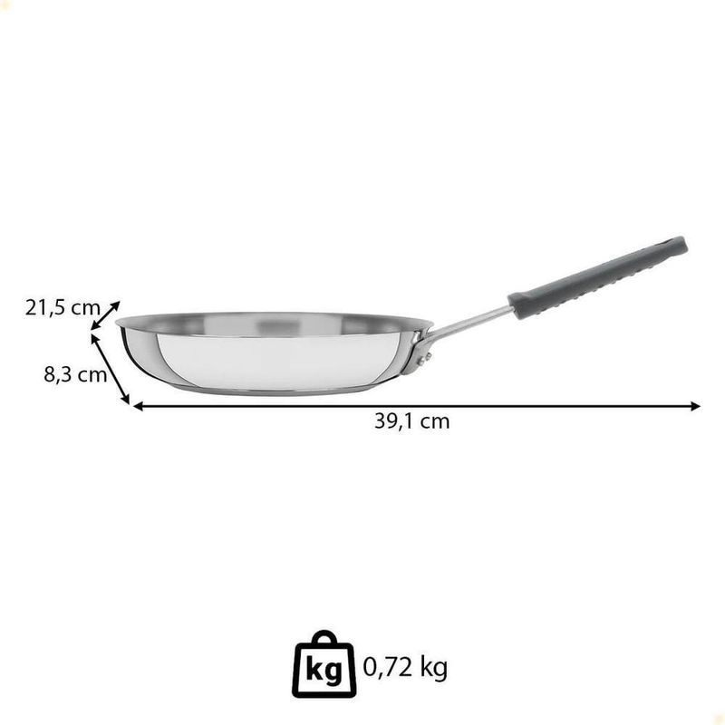 Frigideira Tramontina Professional Em Inox Fundo Triplo E Cabo Com Luva De Silicone 20 Cm 62333200