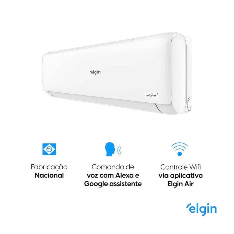 Ar Condicionado Split Hi Wall Eco Ii Inverter Connect Elgin 9000 Btus Frio 220V R-32