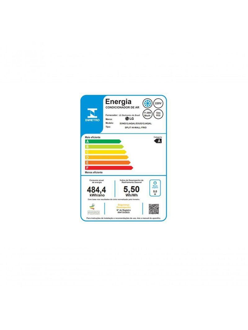 Ar Condicionado LG Dual Inverter Compact +AI 12000 BTUS Frio 220V