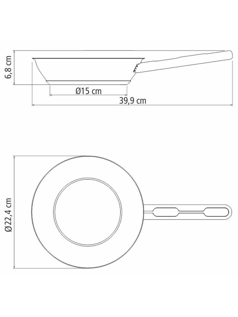 Frigideira Tramontina Allegra Em Aço Inox Com Fundo Triplo 20 Cm 1,30 L 62666200