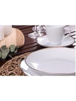 Aparelho de jantar 20 peças tramontina canyon porcelana marmorizada