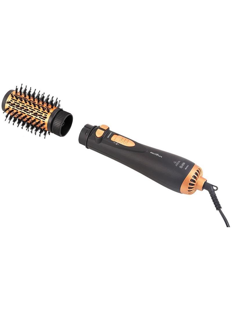 Escova rotativa secadora britânia ber20pd com 3 temperaturas bivolt – preta/dourada