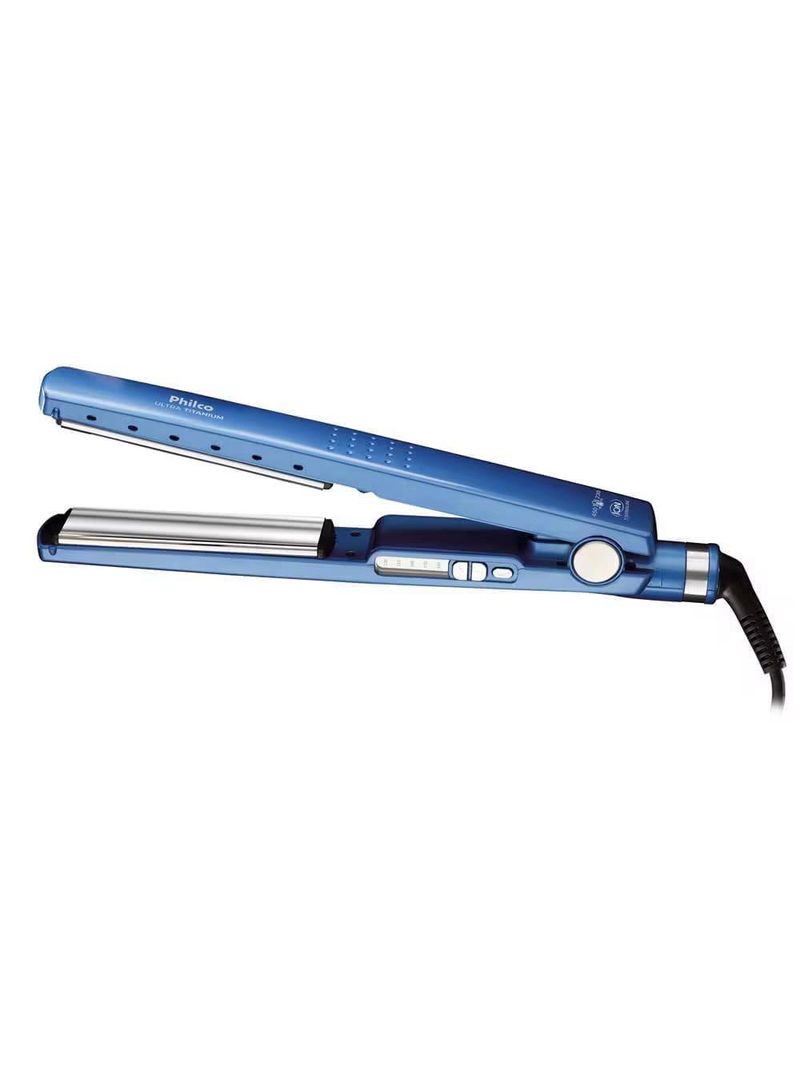 Chapinha | prancha philco ultra titanium 230ºc com emissão de Íons azul – bivolt