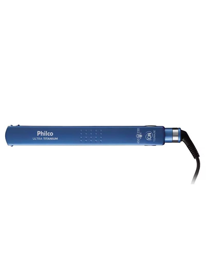 Chapinha | prancha philco ultra titanium 230ºc com emissão de Íons azul – bivolt
