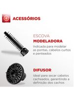 Escova rotativa mondial ceramic Íon turbo er-09 - vermelho