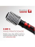 Escova rotativa mondial ceramic Íon turbo er-09 - vermelho