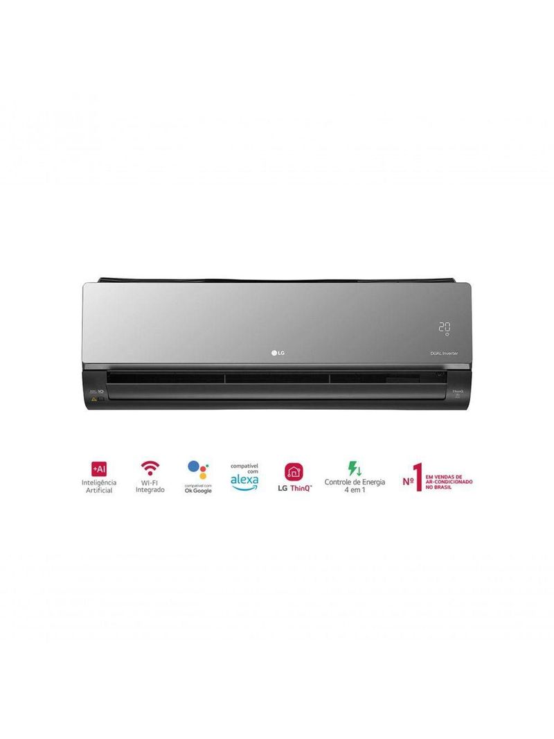 Ar Condicionado LG Dual Inverter Voice +AI Artcool 18000 BTUs Frio 220V