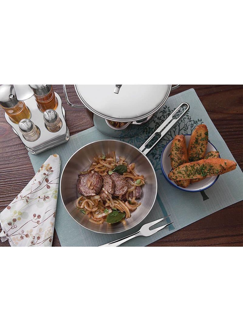 Frigideira Tramontina Allegra Em Aço Inox Com Fundo Triplo 24 Cm 2,1 L 62666241