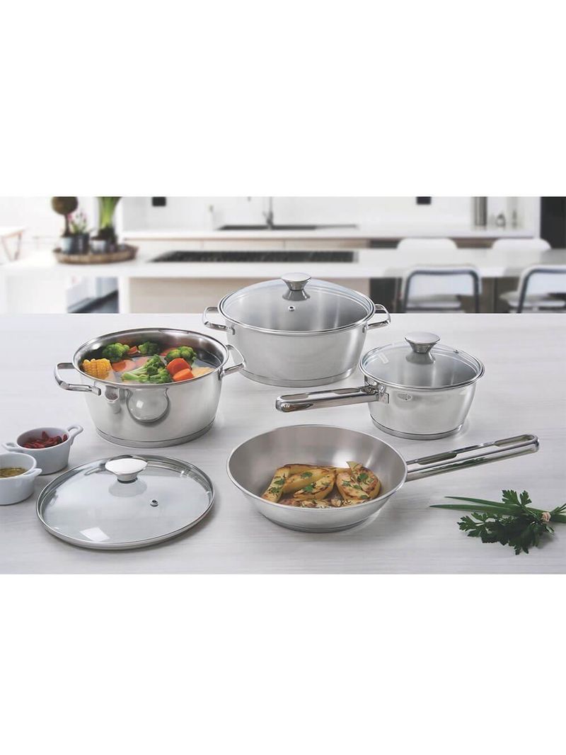 Frigideira Tramontina Allegra Em Aço Inox Com Fundo Triplo 24 Cm 2,1 L 62666241
