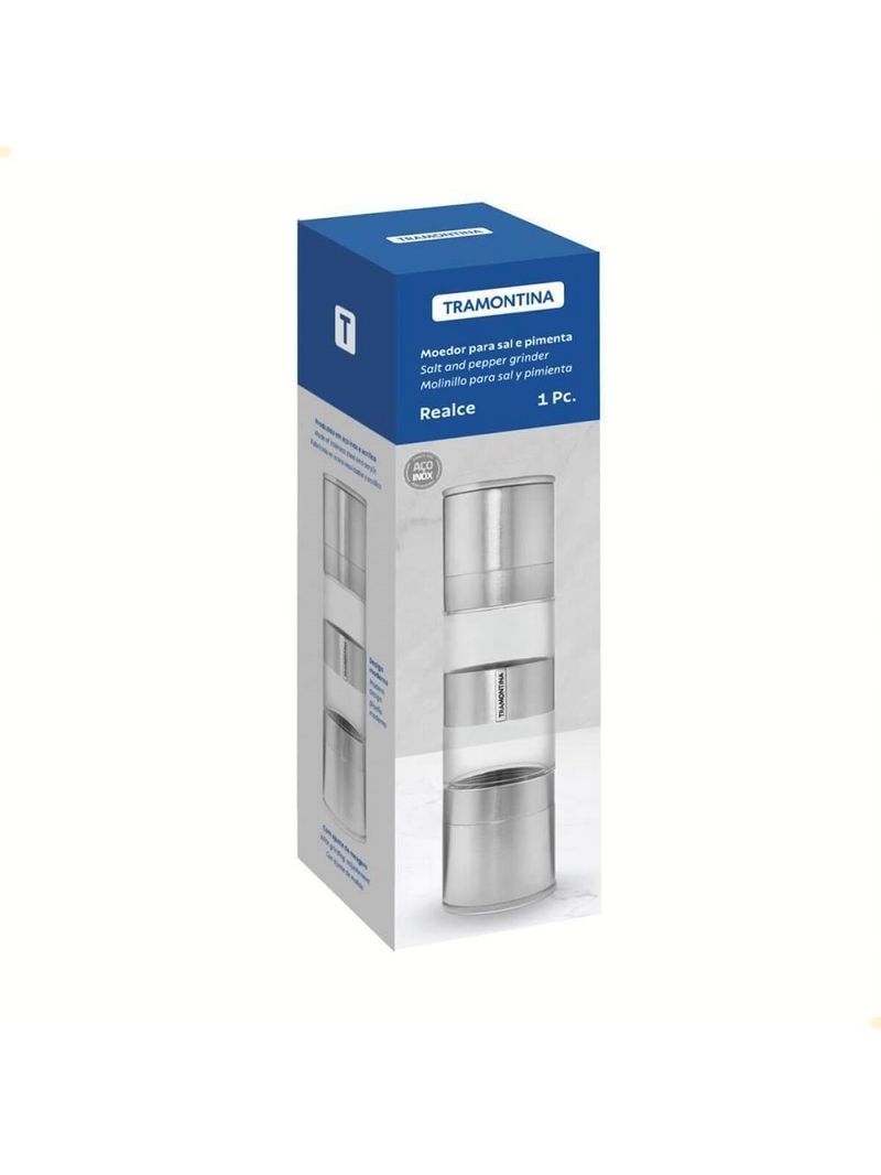 Moedor Tramontina De Sal E Pimenta Realce Duplo Em Aço Inox 61655000