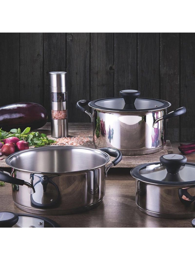 Moedor Tramontina De Sal E Pimenta Realce Duplo Em Aço Inox 61655000