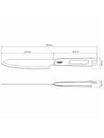 Faca Trinchante Tramontina Churrasco Black Lâmina Aço Inox E Cabo De Polipropileno Preto 8" 26590108