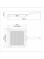 Bistequeira Frigideira Tramontina Grano Aço Inox Revestimento Int Antiaderente 1,9l 28cm 62159287