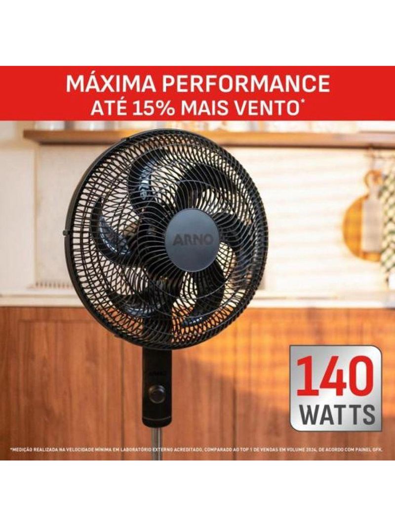 Ventilador De Coluna Arno Essential 40cm 6 Pás 140w Ve2c 220v